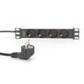 1U Aluminum PDU, 254 mm (10